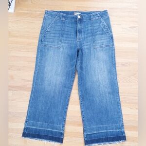 Kut from the Kloth Charlotte Utility wide leg cropped jean - 16